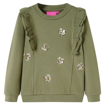 Bluza dziecięca serce khaki 92 18-24m 95% bawełna - Zakito Europe