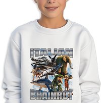 BLUZA Junior Dziecięca Biała Prezent Na Święta BRAINROT ITALIAN BRAIN 140cm