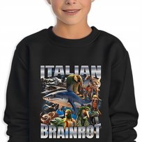 BLUZA Junior Dziecięca Czarna Prezent Święta BRAINROT DLA FANA BRAIN 152cm