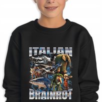 BLUZA Junior Dziecięca Czarna Prezent Święta BRAINROT ITALIAN BRAIN 164cm