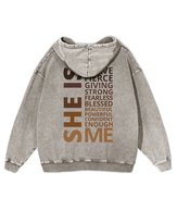 Bluza Kobieca Siła She Is ME Pewność Siebie Feministyczna Szary L