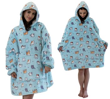 BLUZA KOC Gruba Kocobluza Oversize Futrzak XXL Koty Kotki 460 GSM AŻ 1,3 kg - Bestomi