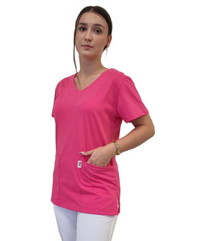 Bluza Medyczna Amarant Elastyczna Bawełna Roz. S - M&C
