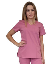 Bluza medyczna brudny róż casual premium roz. XS M&C