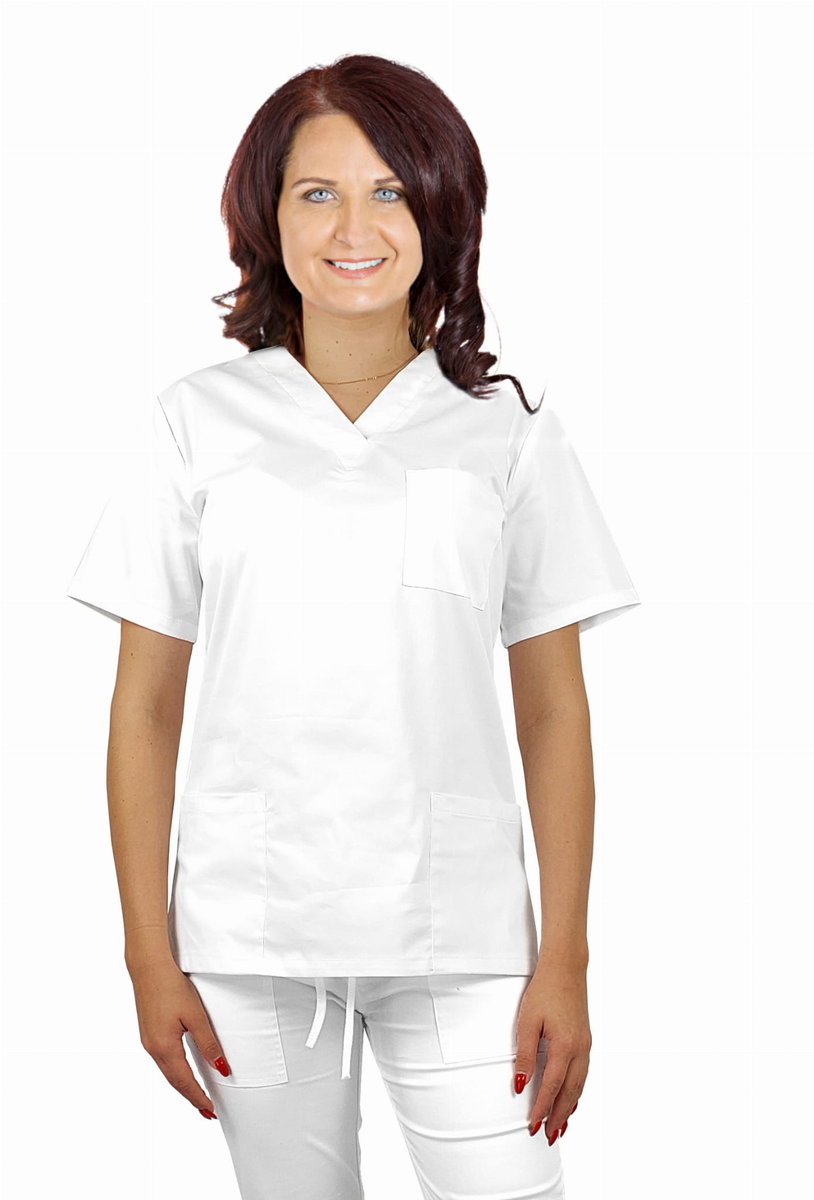 Фото - Засоби захисту Flex Bluza medyczna damska  elastyczna kolor biały L 