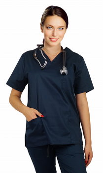 Bluza medyczna damska FLEX elastyczna kolor granatowy XS - M&C