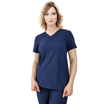 Bluza medyczna elastyczna granatowa Regular Fit roz XL