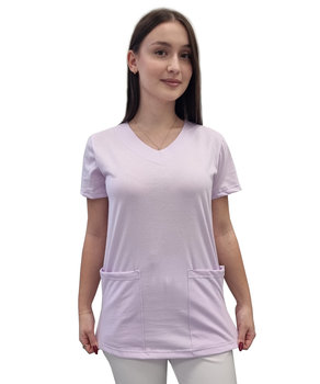 Bluza medyczna jasny fiolet elastyczna bawełna roz. 3XL - M&C