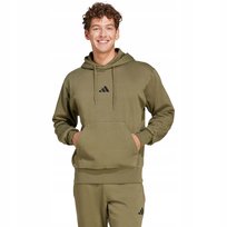 Bluza męska adidas Essentials Feelcozy Fleece oliwkowa JE3799 2XL Adidas