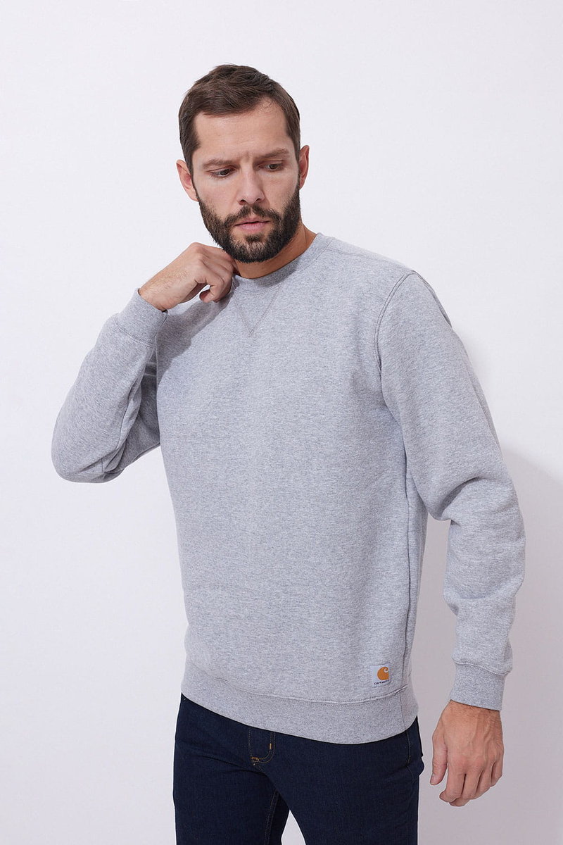 Bluza męska Carhartt Midweight Crewneck HGY Heather Grey - S - Carhartt ...