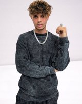 BLUZA MĘSKA CZARNA WE WZÓR CASUAL BASIC XS 1RRN Inna marka