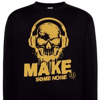 Bluza męska czarna z motywem czaszki DEYORA