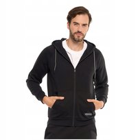 Bluza Męska Dresowa Rozpinana Z Kapturem Kieszenie Beżowa Gładka Moraj Xxl