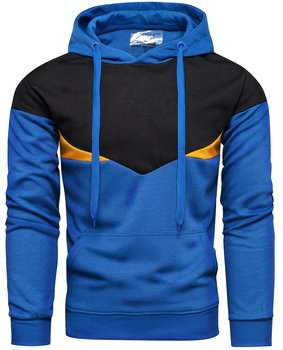 Bluza męska granatowa z kapturem Recea - L