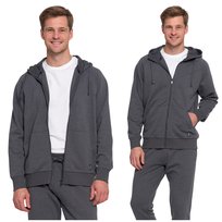 BLUZA MĘSKA KLASYCZNA ROZPINANA GŁADKA Z KAPTUREM WYGODNA MORAJ L