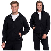 BLUZA MĘSKA KLASYCZNA ROZPINANA GŁADKA Z KAPTUREM WYGODNA MORAJ XL