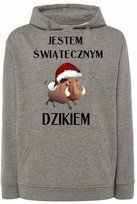 Bluza męska nadruk Świąteczny Dzik r.3XL