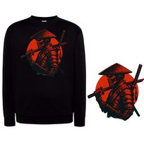 Bluza męska samuraj RONIN z nadrukiem czarna DEYORA