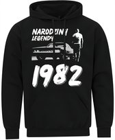 Bluza Męska Z Kapturem Na Urodziny Rocznik 1982 Prezent Nadruk L