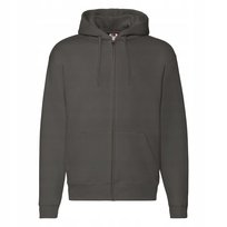 Bluza Męska Z Kapturem Rozpinana Charcoal r. L FRUIT OF THE LOOM
