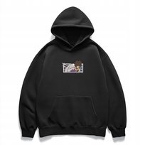 Bluza oversize czarna haft anime Death Note L streetwear unisex XL Inna marka