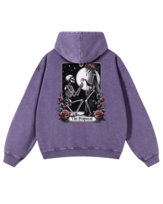 Bluza oversize Grave Proposal Szkielet Róże Gotyk Mroczna Fioletowy XXL