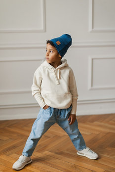 Bluza Pocket Hoodie - Hemp Nitki Kids -  128/134 - HEMP - Nitki Kids