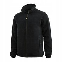 Bluza Polarowa Męska Czarna Polar Ciepły Rozpinany