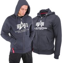 Bluza rozpinana z kapturem Alpha Industries Basic 178325 136 Grafitowa S Inna marka