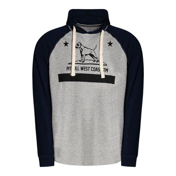 Bluza sportowa Bluza sportowa z kapturem męska Pitbull California szaro-granatowa 251003155903 L - Pitbull West Coast