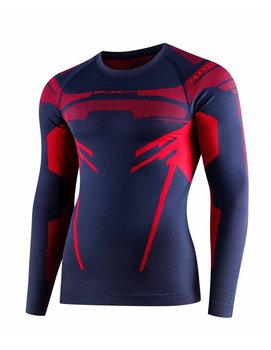 Bluza sportowa Brubeck Dry Granatowy/Czerwony - BRUBECK