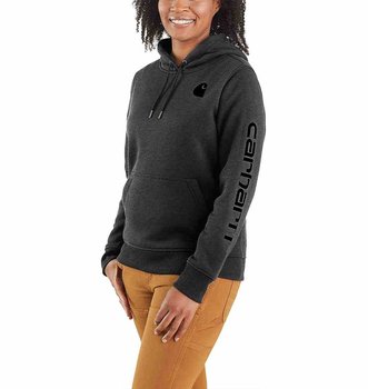 Bluza sportowa Carhartt Clarksburg Sleeve Logo Carbon - Carhartt