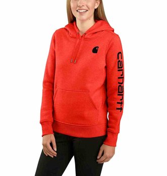 Bluza sportowa Carhartt Clarksburg Sleeve Logo Hood Currant - Carhartt