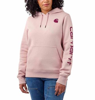 Bluza sportowa Carhartt Clarksburg Sleeve Logo Hooded Rose - Carhartt