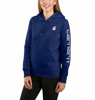 Bluza sportowa Carhartt Clarksburg Sleeve Logo Scout Blue - Carhartt