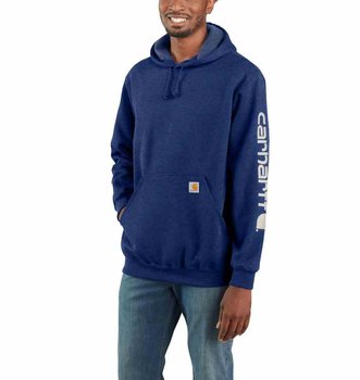 Bluza sportowa Carhartt Midweight Signature Logo Scout Blue - Carhartt