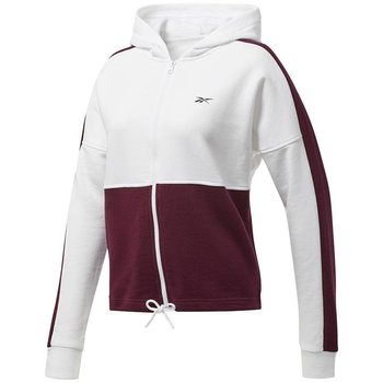 Bluza sportowa Damska Reebok Te Linear Logo Ft Bordowo-Biała Fu2203-L - Reebok