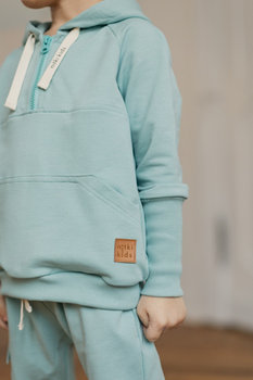 Bluza Sports Hoodie - Aqua Mint Nitki Kids -  140/146 - A_MINT - Nitki Kids