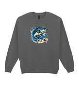 Bluza Sweatshirt Wędka Ryba Terapia Hobby Prezent grafitowy M