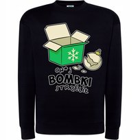 BLUZA ŚWIĄTECZNA CH*J BOMBKI STRZELIŁ ZABAWNY NADRUK HIT PREZENT ŚWIĘTA M