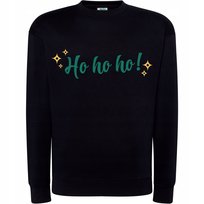 Bluza Świąteczna Ho Ho Ho Złote Gwiazdki Minimalistyczny Super Prezent Xl