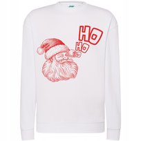 BLUZA ŚWIĄTECZNA KLASYCZNA MIKOŁAJ HO HO RETRO STYL PREZENT ŚWIĄTECZNY L
