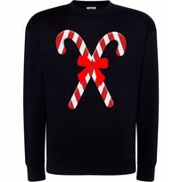 Bluza Świąteczna Lizaki Cukrowe Z Kokardą Super Na Prezent Gwiazdka Xl