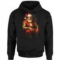 BLUZA ŚWIĄTECZNA MĘSKA MIKOŁAJ TATUAŻE SUPER NADRUK 3D PREZENT BAWEŁNA XL