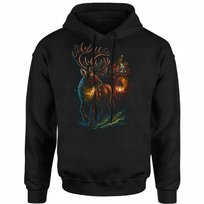 Bluza Świąteczna Męska Renifer Sanie Nadruk 3D Prezent Gwiazdka Bawełna S