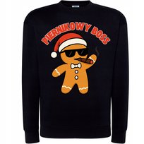 BLUZA ŚWIĄTECZNA PIERNIKOWY BOSS ZABAWNY PIERNIK SUPER PREZENT ŚWIĘTA XXL