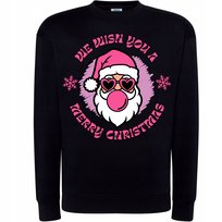 BLUZA ŚWIĄTECZNA RÓŻOWY MIKOŁAJ MERRY CHRISTMAS MODNY SUPER NA PREZENT L