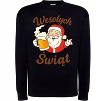 BLUZA ŚWIĄTECZNA WESOŁYCH ŚWIĄT MIKOŁAJ Z PIWEM HIT PREZENT ŚWIĄTECZNY 3XL