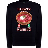 BLUZA ŚWIĄTECZNA Z NADRUKIEM BARSZCZ DZWONI MUSZĘ IŚĆ SUPER NA PREZENT L