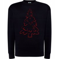 Bluza Świąteczna Z Nadrukiem Choinka Minimalistyczny Wzór Super Prezent 3Xl
